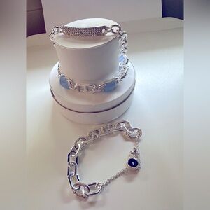 Bomb party spring 2025 stacks
Elegant Silver Bracelet Set